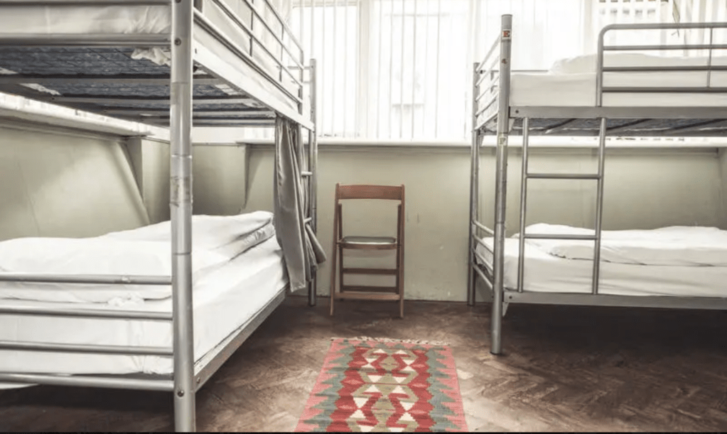 bunk beds in hostel